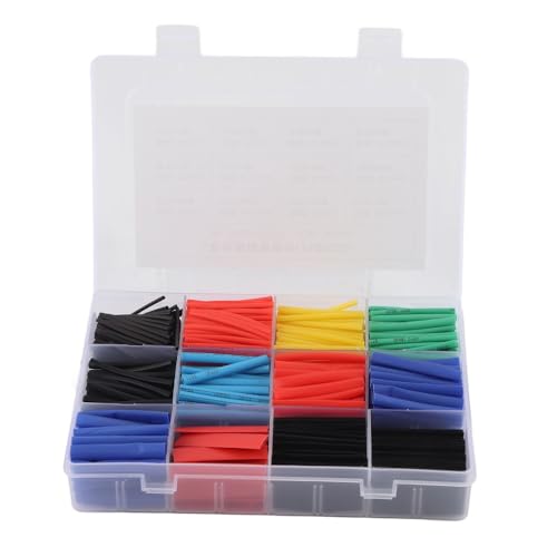 Gaines thermorétractables 2:1 en kit de 750 pièces de polyéthylène multicolore pour câble