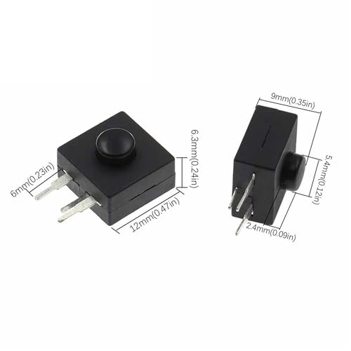 Bouton lampe de poche ON/OFF interrupteur 3 broches - 6