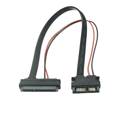 Cable SATA Serial ATA 22Pin 7+15 Hembra a Slimline SATA 13Pin 7+6 Macho 30 cm miniatura 2