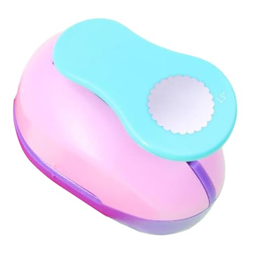 Hellery Perforadora Manual para Papel con Diseño de Círculo Ondulado Herramienta de Corte Portátil para Manualidades de Confeti para Bolsas de Regalo, 1.5 Inch