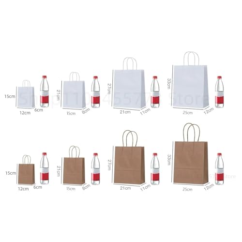 Sac en papier kraft avec poignées résistant pour petits commerces et créateurs - 4