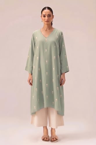 Image of ANNI DESIGNER Viscose Blend Kurta for Women | Kurti Set Woman | Kurta with Palazzo | A Line Printed Co Ord Outfit | Cord Ethnic Suit | Indian Office Party Traditional Clothing Fashion Premium Look
