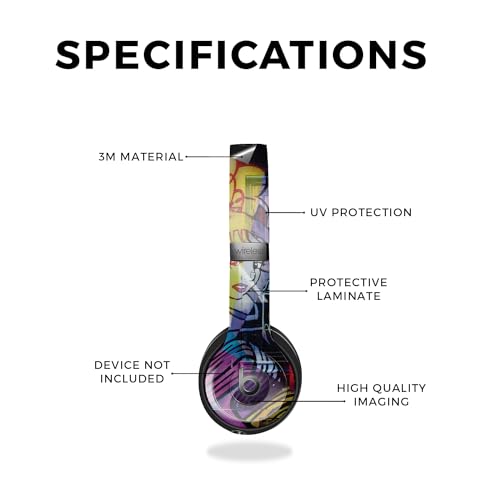 Image of Skin Compatible with Beats Solo 4 - Midnight Mischief - Premium 3M Vinyl Protective Wrap Decal Cover - Easy to Apply | Crafted in the USA by MightySkins