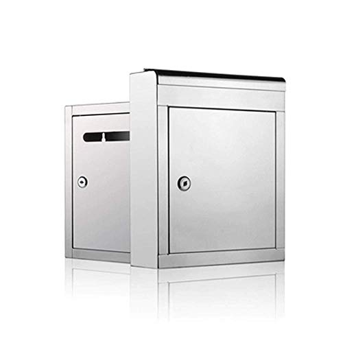 Preisvergleich Produktbild HYLH Briefkasten Spiegel Großer Zeitungskasten Edelstahl Vorschlagskasten Mit Schloss Briefkasten Vorschlagskasten Beschwerdebox (Größe: M)
