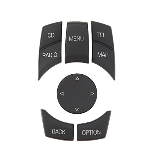 Botões Multimídia Centrais de 6 Peças, Botão de Controle de Toque de Superfície Requintada, Capa Adequada para Série 1 3 5 6 (Preto fosco)