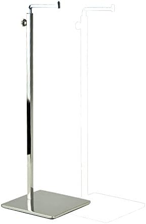 Miniatura 3 de B&NN Soporte de metal ajustable para bolso de mesa, bolso de exhibición, soporte de bolsa de un solo gancho (plateado)