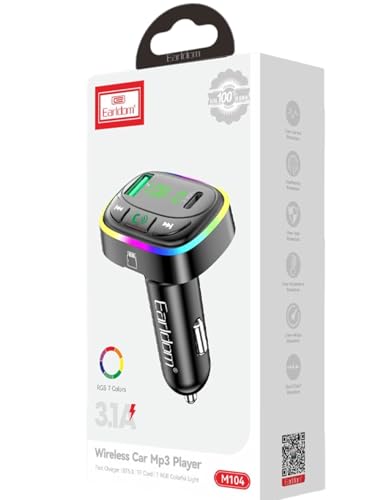 مجموعة بلوتوث mp3 للسيارة من Erldom M104 بدون استخدام اليدين...