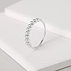 Jacruces 925 Sterling Silver Anxiety Ring for Women Men Fidget Rings for Anxiety Anxiety Ring with Beads Spinner Ring for Anxiety Spinning Ring Fidget Jewelry thumb rings, 8 UK,Silver, No Gemstone #2