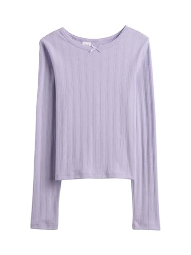 Image of Gap Girls' Long Sleeve Ribbed Tee