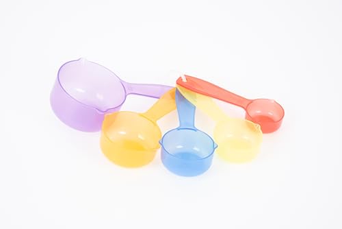 tickit Translucent Measuring Cups – Colourful Measuring Set for Sand and Water Play, Educational Toy for Volume and Quantity Learning, 5-Piece Nesting Cups - Image 3