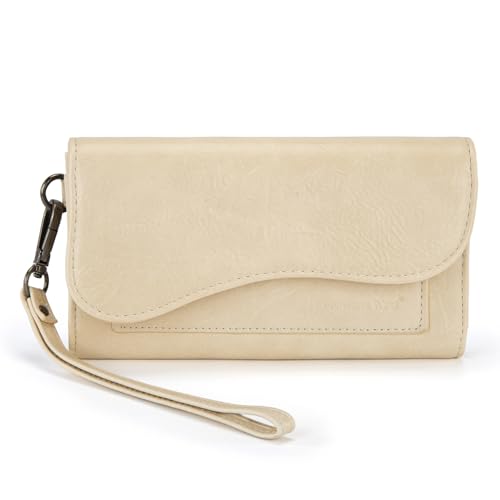 Image of Montana West Wallets for Women Large Phone Wristlet Wallets Trifold Money Organizers with Coin Purse and Wrist Strap
