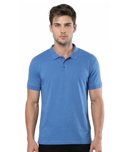 Image of Scott International Men's Cotton Polo T-Shirt | Regular Fit | Breathable & Soft Fabric | Classic Collar with Button Placket | Casual & Office Wear | Summer Essential Polo Tee for Men