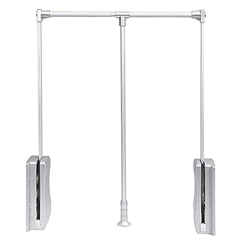 Rail des vêtements extensible en aluminium avec tirage réglable vers le bas pour penderie LWX