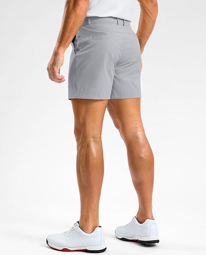 Image of Soothfeel Men's Casual Shorts 5 /7 /9 Inch Golf Dress Shorts for Men Flat Front Work Lightweight Quick Dry with 4 Pockets