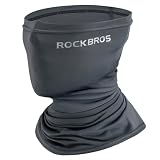 ROCKBROS フェイスカバー uvカット 冷感 夏用 ネックカバー 息苦しくない 日焼け防止 UPF50+ 吸汗速乾 ネックウォーマー スポーツ 自転車 バイク 釣り ゴルフ ランニング サイズ: One Size カラー: グレー