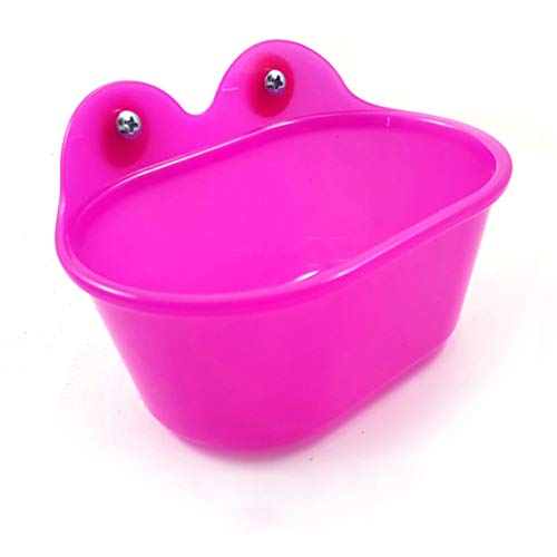 Image of Hypeety Bird Bathroom Accessory Portable Bird Bath Small Bird Bathtub Bath Basin Parrot Supplies Bathing Tub Bath Box for Birds (Purple)