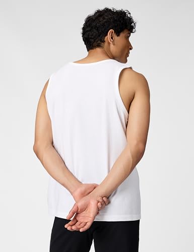 Nike M NSW Club - Tank Tank Top, Hombre, White/Black, 3XL