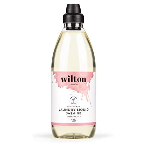 Wilton London Eco Friendly Laundry Liquid - Plant-based and Biodegradable Laundry Detergent - Packed with Essential Oils - Fresh and Longlasting Jasmine Scent - Pack of 1 x 1 Litre Cover