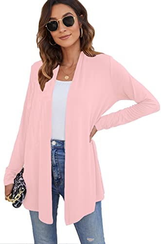 Image of Ladlop Women's Lightweight Open Front Cardigans Long Sleeve Casual Soft Drape Fall Cardigan