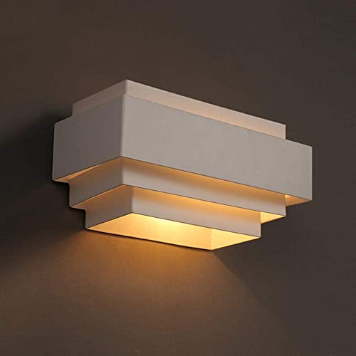 Applique murale blanche E27 métal moderne luminaire salon couloir loft