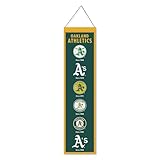 WinCraft Oakland Athletics Evolution 8x32 Inch Vertical Wool Embroidered Hanging Banner