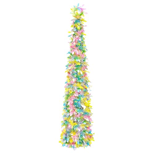 Árbol de Pascua extensible de 152 cm: decoración brillante de lápiz para un interior navideño 2