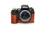 Zakao Étui en cuir véritable fait main pour Nikon F100 avec dragonne