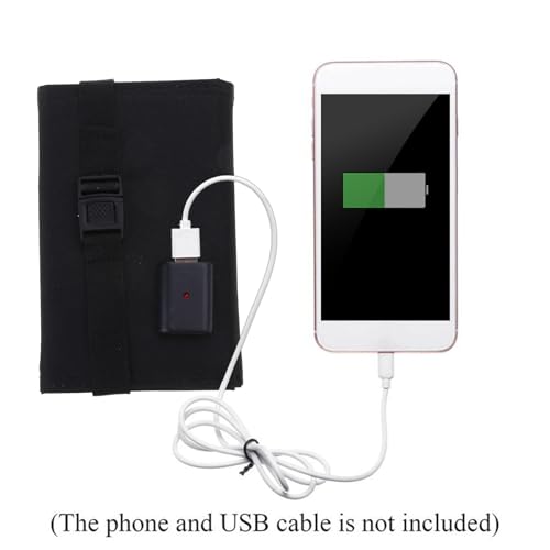 Panel solar USB 8W plegable e impermeable con cargador de 5V para teléfonos de camping 3