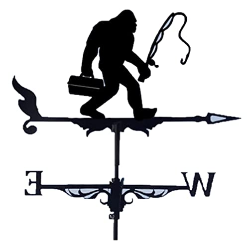 Girouette Bigfoot en métal de jardin pour décoration extérieure rétro
