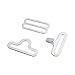 Produktbild TOPINCN 50 Sätze Fliege Hardware Krawatte Clip Fliege Clips Galvani Metall Einstellbare Haken Verschluss für Krawatte Strap (Weiss)