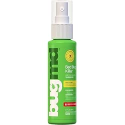 BugMD Bed Bug & Mite Spray - TSA Approved 3.7 oz - Child & Pet Safe, Stain & Odor Free - Lice, Tick, Fly, Mosquito, Flea, Dust Mite Treatment - Travel Essential for Hotels, Suitcases, Backpacks, Shoes
