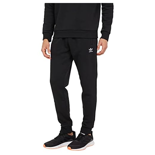 adidas Originals Men's Adicolor Essentials Trefoil Joggers, Black, Large