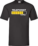 Shirtinstyle T-Shirt, Loading Telefonist, Beste Berufe Ausbildung Abschluss Job Kollegen, Spruch Sprüche, Farbe Schwarz, Größe L