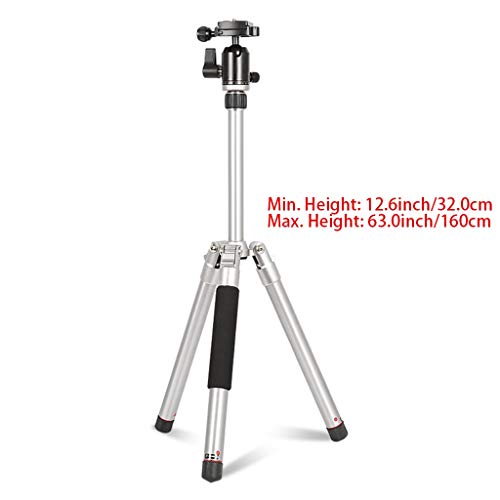 FEANG 63"Stativ telefonisch, leichte 360-Grad Kugelkopf Professionelle tragbare Kamera-Stativ-Monopod for Reisen und Arbeit (Color : C) – Bild 3