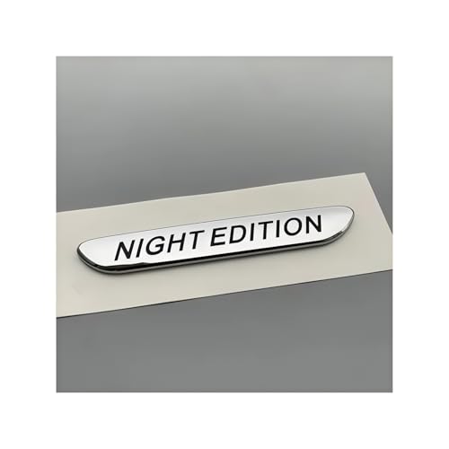 Badge Autocollant De Style De Voiture, 1 Pièce, Édition Nuit, Grande Édition, Chrome, Argent, Noir, Emblème(Chrome Night Edition)