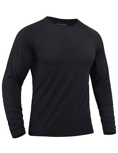 MAGCOMSEN Men's UPF 50+ Sun Protection Shirts Long Sleeve Quick Dry UV SPF Rash Guard Fishing Running Swim Athletic