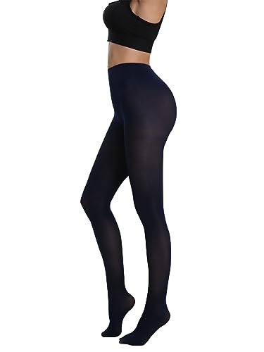 Image of SOUTHRO 80 Denier Opaque Tights for Women, High Waist Nylon Pantyhose | Soft Footed Nylon-Spandex, Tummy Control Waistband, Run-Resistant Reinforced Toe; for Office, Dress, Ballet & Winter