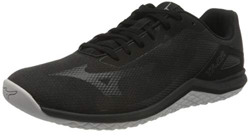 Mizuno TF-02, Zapatillas para Caminar para Hombre, Ponche Negro/Fantasma/Lima, 42 EU