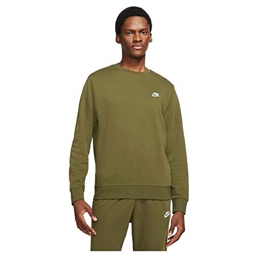 Nike Herren Nsw Club Crw Ft Sweatshirt, Rough Green/White, M EU