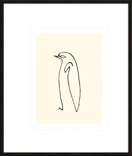 artissimo, hochwertiger Kunstdruck gerahmt, 53x63cm, AG4113, Pablo Picasso: Der Pinguin/Le Pingouin, Poster mit Rahmen, gerahmtes Bild, Siebdruck, Wandbild, Wanddekoration