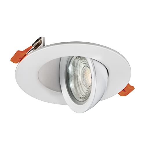 Popp® Downlight Led Empotrable en Techo Orientable 60º, 9W 765LM CCT Regulable en 3 Temperaturas de la Luz 3000K 4000K y 6000K, Dip Switch, 5 Años de Garantía (1 UNIDAD BLANCO)