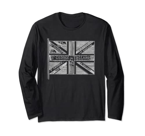Vintage Union Jack Great Briton Flag Long Sleeve T-Shirt