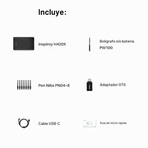 Tableta de dibujo Huion H420X compatible con Android para llevar 7
