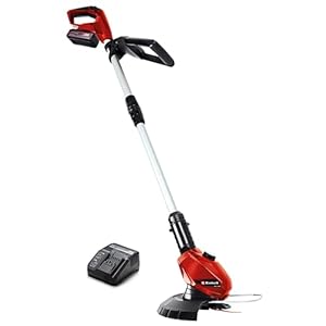 Einhell Akku-Rasentrimmer GE-CT 18 Li (1x 2,5 Ah) Power X-Change (18 V, Motorkopf drehbar und neigbar, Flowerguard, inkl. 20 Kunststoffmesser, inkl. 2,5 Ah Akku und Ladegerät)