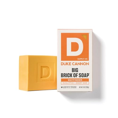 Image of Duke Cannon Supply Co. Large Brick Bar Soap Bundle - Men's Soap with Masculine Scents - USA-Made - All Skin Types - Wayfinder, High Country, Superior, & Sawtooth - 10 oz (4 Pack)