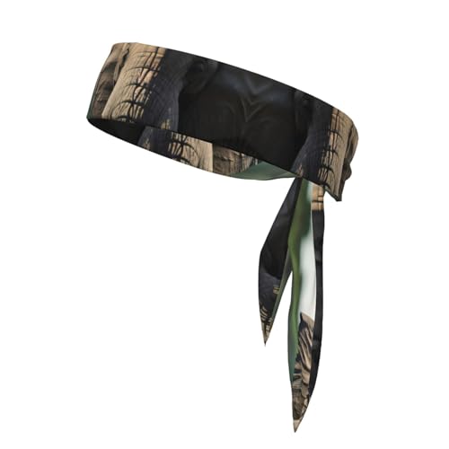 FWJZDSP Bandanas deportivas con estampado de elefante africano, diademas, pañuelos para el pelo, bandas para el sudor para correr y jugar al tenis