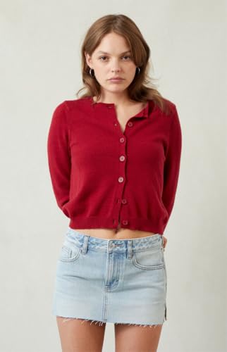 PacSun Women's Lara Light Indigo Raw Cut Low Rise Denim Mini Skirt - Multicolor3