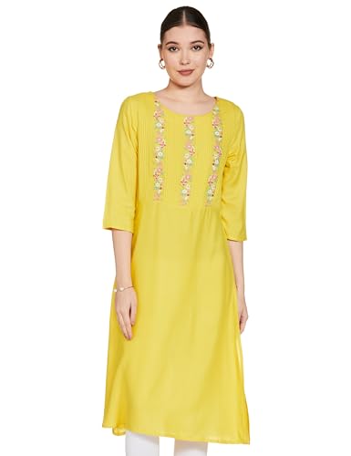 Image of W for Woman Women's Viscose Regular Fit Casual Kurta