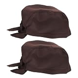 MOKKHNB 2er-Pack Kochmützen: Unisex-Bandana-Mütze für Damen und Herren – Verstellbare Sushi-Mütze – Küchenmütze für Restaurants, Cafés, Bäckereien und Hotels