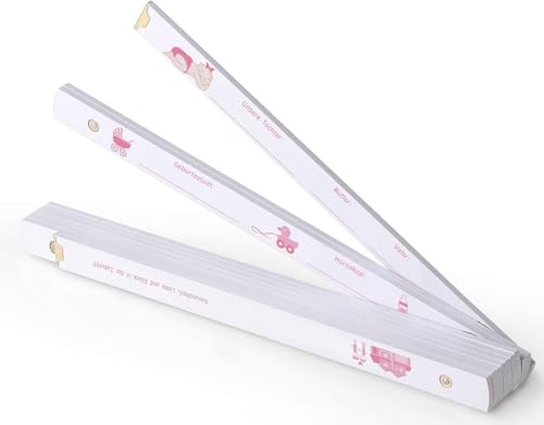 Metrie™ Kinder Wachstumszollstock |Zollstock/Zollstöcke - Gliedermaßstab | Maßstab - 2m - Natur Buche - Duplex Teilung, Hergestellt in der EU (Mädchen)